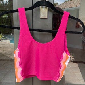 Beach Riot SET Hot Pink Sports Bra + Leggings Size Medium